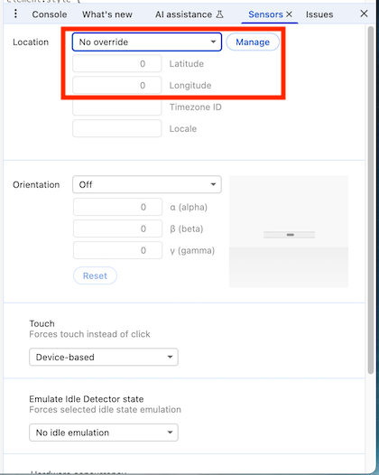 Manage custom locations