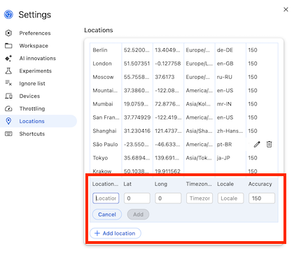 Saved location in Sensors